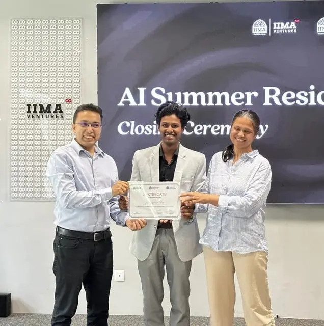 Jyotishman Das: Closing ceremony, IIMA Ventures AI Summer Residency