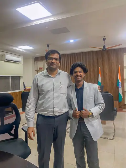 Jyotishman Das with Dr Jeevan Basavaraj, IAS, Secretary of Innovation & Startups, Assam