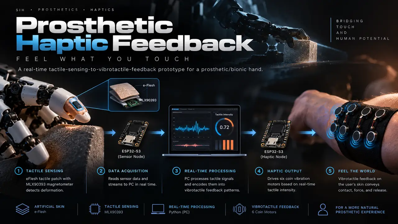Haptic Prosthetic: touch sensing to vibrotactile feedback
