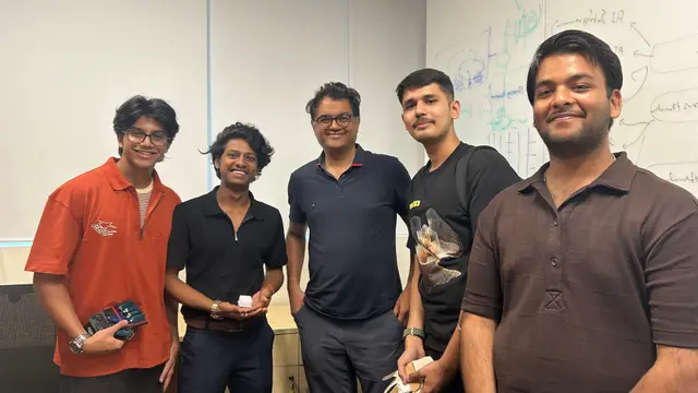 Jyotishman Das with Umakant Soni, founder of ARTPARK (IISc)
