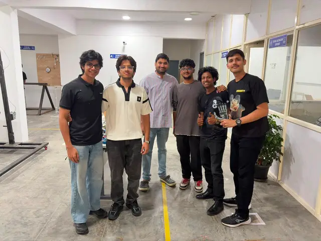 Jyotishman Das with Raushan, CTO of XP Robotics